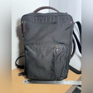 Fossil Buckner Convertible Backpack / Messenger Bag - Black Nylon - VGUC